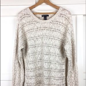 Cable Knit See-Through Sweater